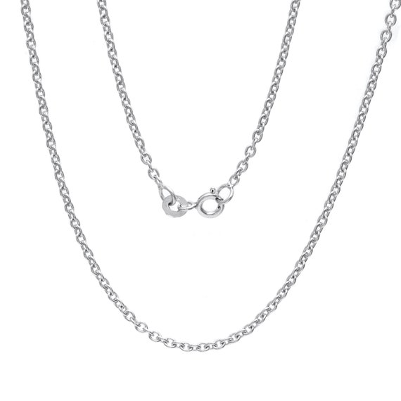 Sterling Silver Chain for Women Thinnest 0.5mm Oval Cable Chain