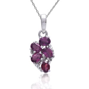 AAA+ Natural Rhodolite Garnet Silver Pendant ~ 925 Sterling Silver Pendant ~ Garnet Gemstone Handmade Pendant Necklace Gifts For Her ~STP11