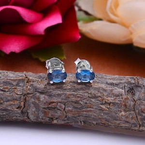 London Blue Topaz Multiple Size Stud Single London Blue Topaz Push Flat Back Earring Minimalist Gemstone Labret Cartilage Helix Piercing