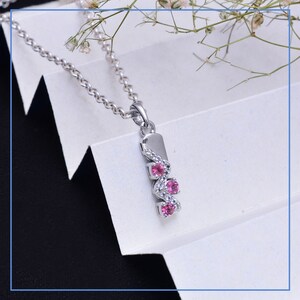 Natural Pink Tourmaline Sterling Silver Pendant ~ Tourmaline Gemstone 925 Silver Snake Pendant Necklace Handmade Jewelry Gifts for Her ~ 663