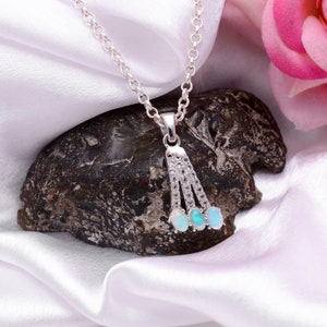 925 Sterling Silver Ethiopian Welo Opal Fancy Pendant ~ Gemstone Designer Pendant ~ Handmade Silver Pendant ~ Bridal Wedding Jewelry ~ SSP16