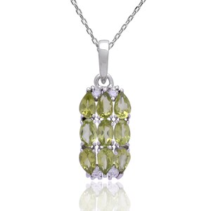Natural Peridot Gemstone 925 Sterling Silver Pendant ~August Birthstone Peridot 925 Silver Necklace Handmade Jewelry Gift Idea For Her~RL101