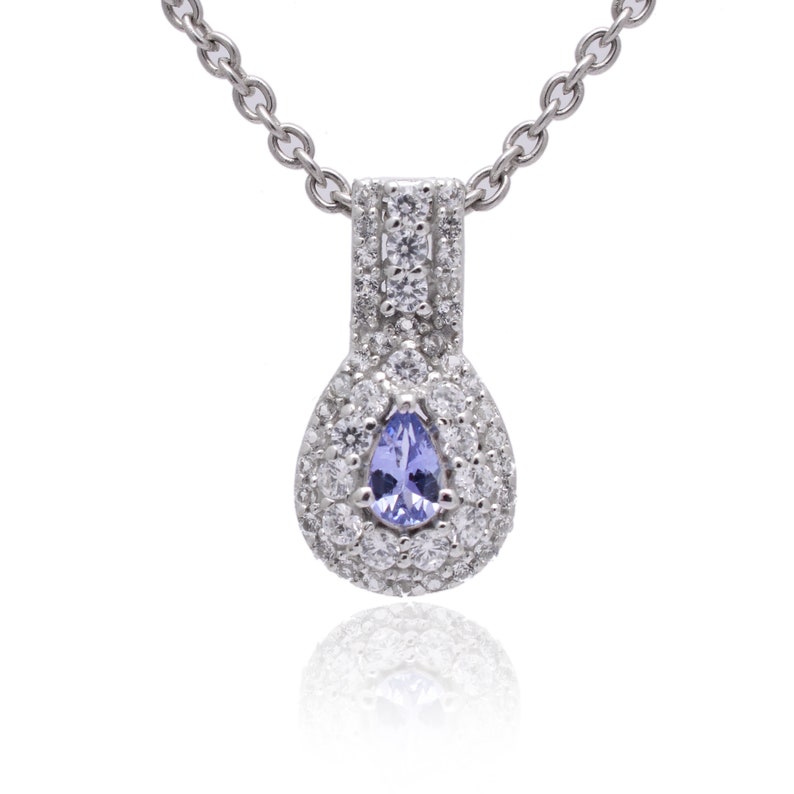 2 Ct Tanzanite Pear Teardrop Design Pendant .925 Sterling Silver 2 Ct Tanzanite Pear Teardrop Design Pendant .925 Sterling Silver