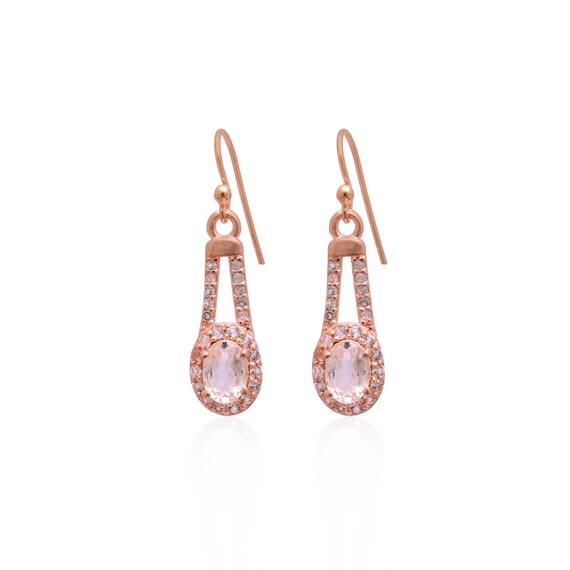 Morganite cheap dangle earrings