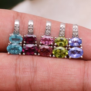 Dainty Birthstone Charm, Birth Month Gemstones, Crystal Charms, Birthstone Pendants, Genuine Crystal Birthstones, Oval Birthstone Charms
