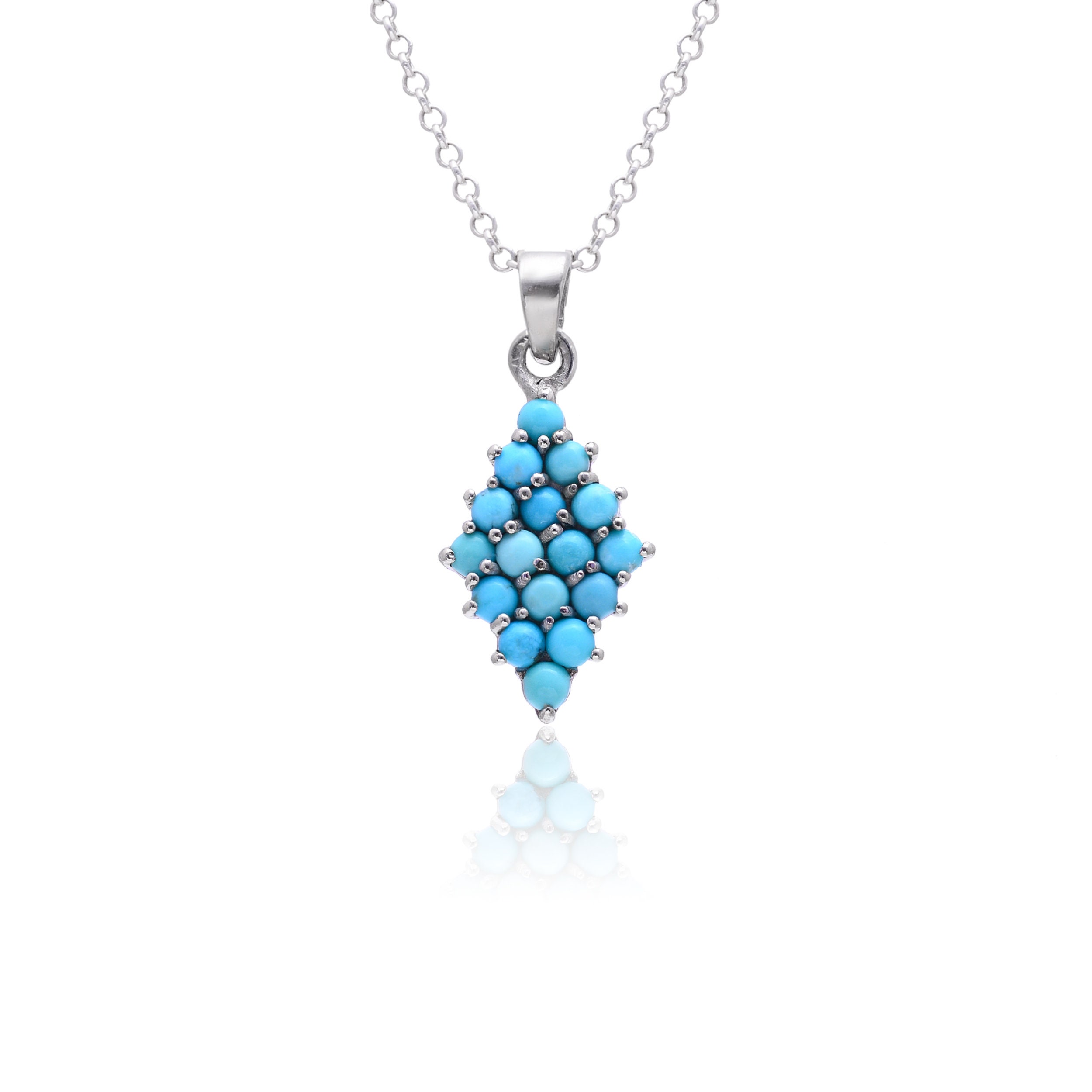 Ciondolo Fatto A Mano In Argento 925 Con Turchese Naturale – Gioiello Artigianale India, Regalo Personalizzabile