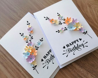 A6 size Birthday Cards, 3D cards, Handmade cards, Happy Birthday Cards, Gift Cards, Quilling Cards, Floral Cards