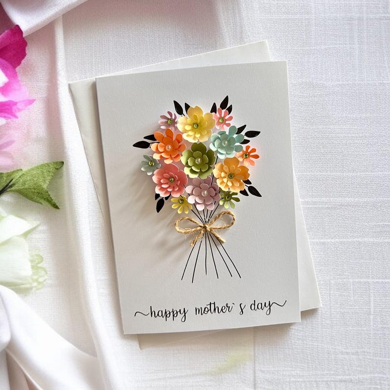 Handmade Personalised Birthday Card – A6 Greeting Card with Envelope – Custom Message Inside