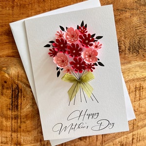 3D cards, Mother's Day Card, Happy Mother's Day Card, Handmade Cards, Floral Mother's Day Card, Floral Card, Handcrafted Card