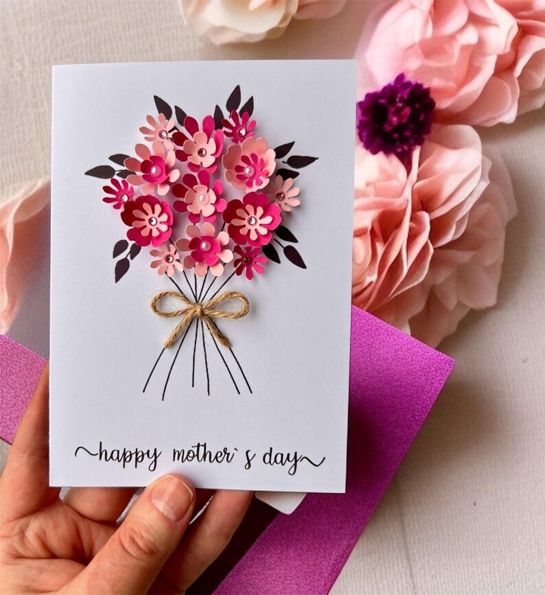Handmade Personalised Birthday Card – A6 Greeting Card with Envelope – Custom Message Inside