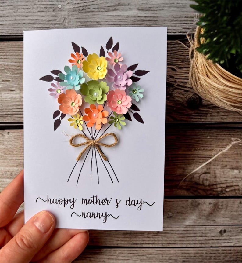Handmade Personalised Birthday Card – A6 Greeting Card with Envelope – Custom Message Inside