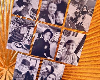 Black & White Photo Magnet Personalised Minimalist Keepsake Gift for Her