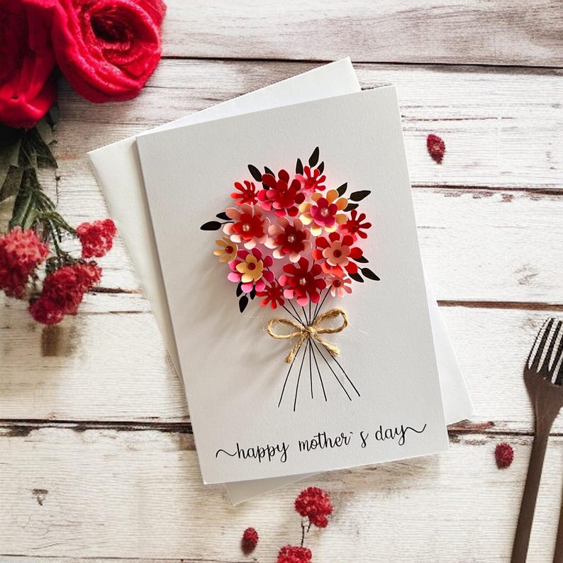 Handmade Personalised Birthday Card – A6 Greeting Card with Envelope – Custom Message Inside