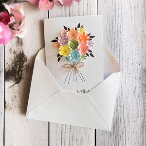 Handmade Personalised Birthday Card – A6 Greeting Card with Envelope – Custom Message Inside