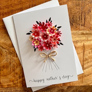 3D cards, Mother's Day Card, Happy Mother's Day Card, Handmade Cards, Floral Mother's Day Card, Floral Card, Handcrafted Card