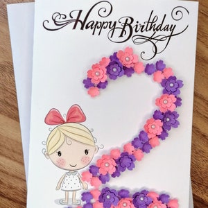 Card for kids, A6 size Birthday card,Age Number Birthday Card, Custom Personalised Birthday Card, Birthday card, Gift card, Handmade card