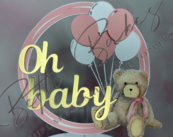 Oh Baby Teddy Bear Cake Topper