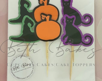 6 Halloween Cupcake Toppers