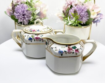 Vintage Sugar Pot /& Cream Pitcher Set Fondanista Vintage