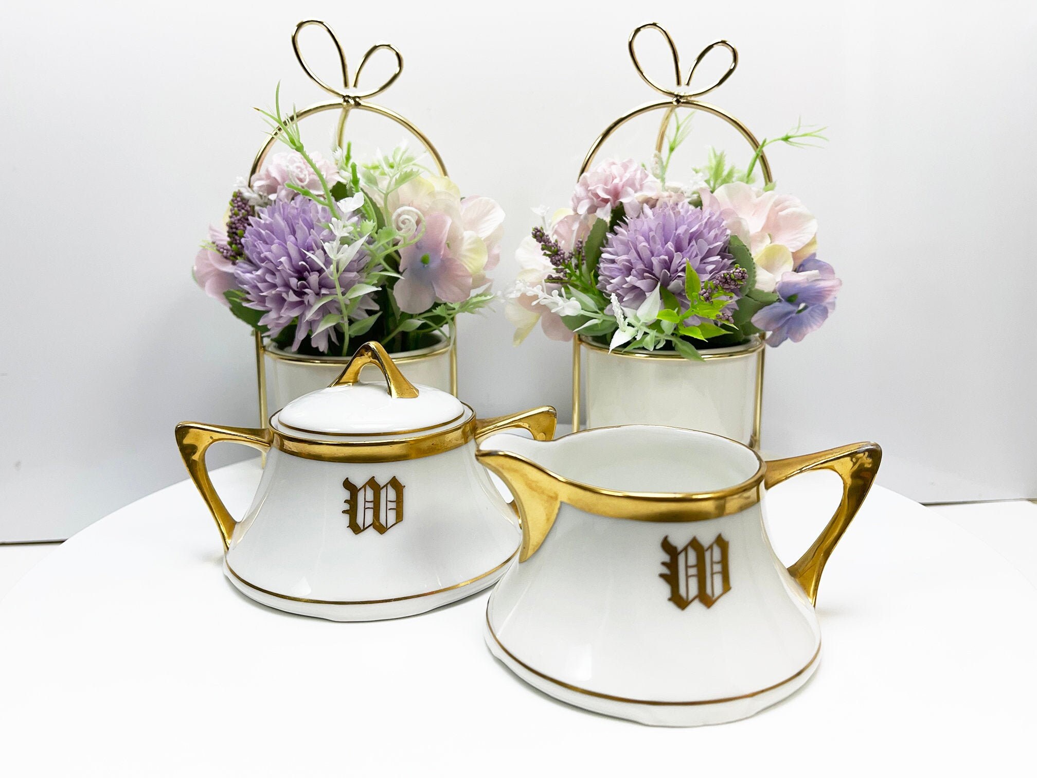 Vintage Sugar Pot /& Cream Pitcher Set Fondanista Vintage