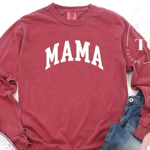 Mama Comfort Colors Long Sleeve Shirt, Gift for Mother, Comfort Colors Mama Shirt, MOM, Mama, Mimi, Granny, Long Sleeve Shirt, Mama Shirt,