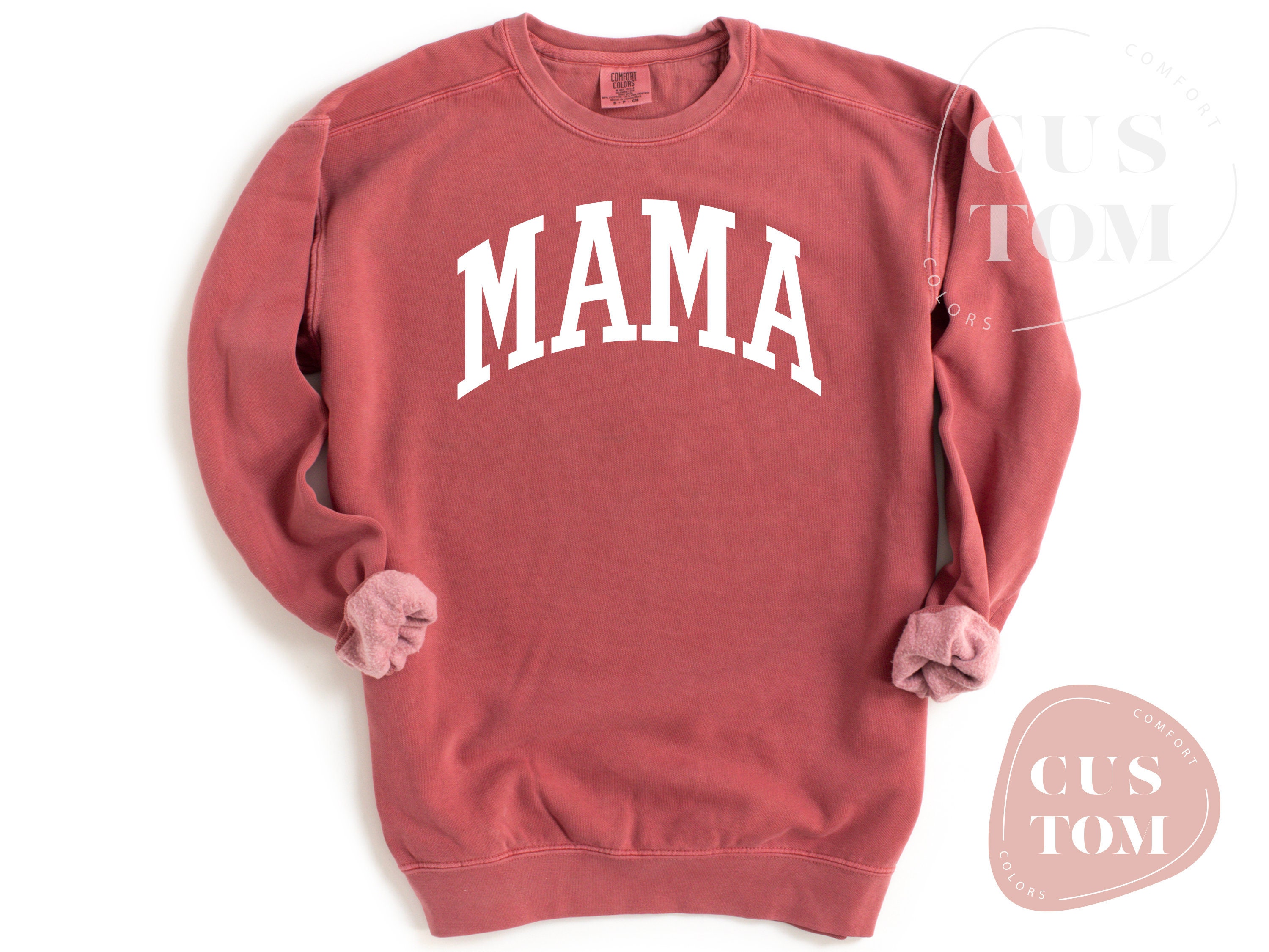 Custom Mom Comfort Colors Sweatshirt, Christmas Mother gift, Gift for Granny, Crewneck Comfort Colors, Custom Text Sweater, MOM, Mama, Mimi