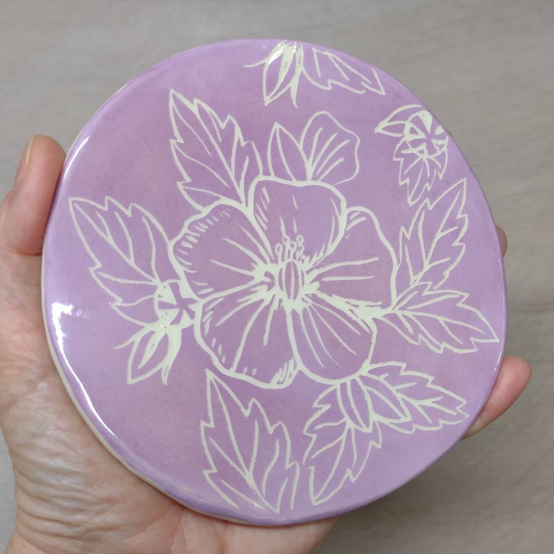 Vide-Poche en Faïence 12 cm - Violet