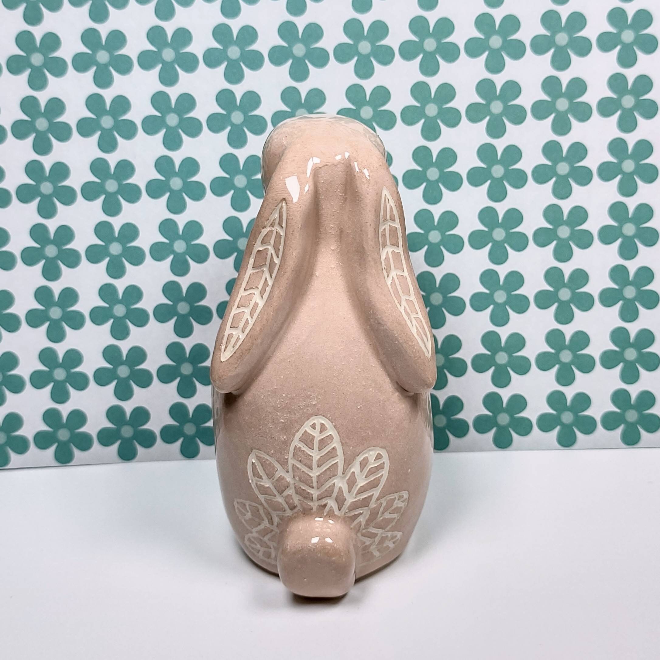 Lapin en Faïence 9 cm - Rose