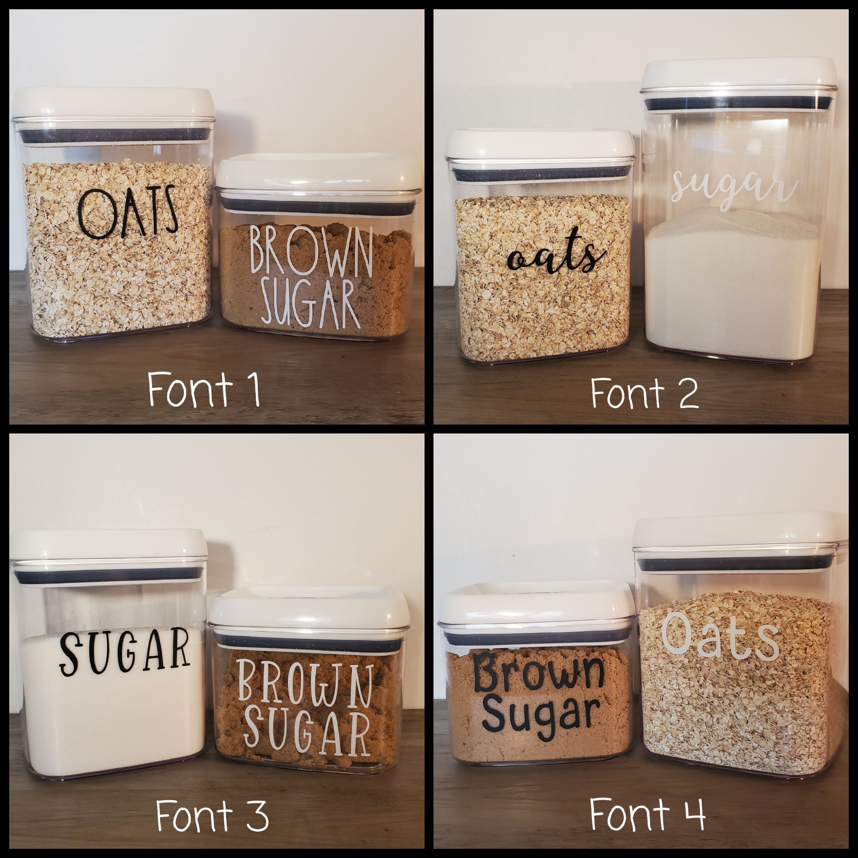 Pantry Labels-vinyl Decals- Customizable Labels for Kitchen ...