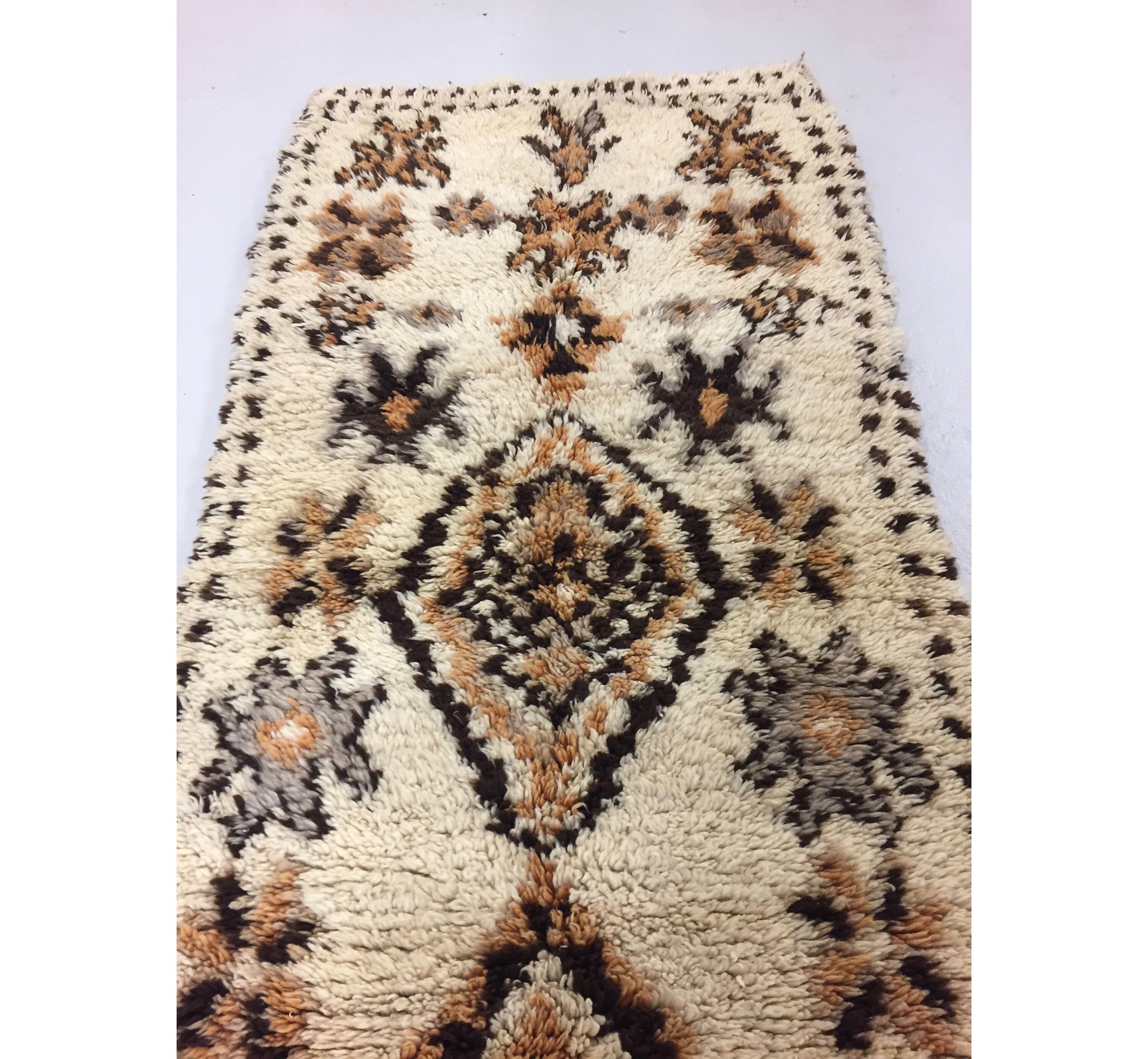 Vintage Beni Ourain Rug 190cm x 80cm Etsy
