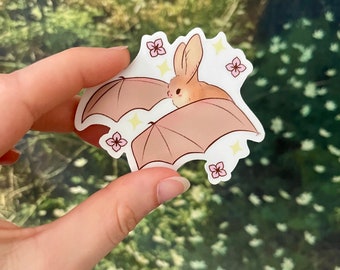 Bat Sticker | Matte Vinyl Bat Sticker | Cute Bat Sticker| Waterproof Vinyl Brown Bat Sticker