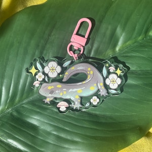 Salamander Acrylic Keychain | Salamander Charm | Salamander Keychain | Salamander Art | Cute Salamander Charm | Keychain | Charm
