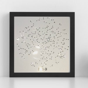 Mappa delle stelle di cristallo per anniversario d'argento, foglio di metallo, mappa delle stelle delle costellazioni personalizzata, 25° anniversario di matrimonio, regalo in lamina d'argento per lui e marito