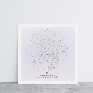 Birthstone Crystal Star Map Metal Foil Custom Constellation Star Chart Baby Shower Birthday Best Friend Gift Birth Month Jewel Unique Gem