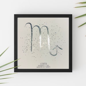 Zodiaque Cadeau Cristal Étoile Carte Scorpion Cancer Gémeaux Balance Capricorne Sagittaire Lion Verseau Bélier Poissons Taureau Vierge Ami Anniversaire Bébé