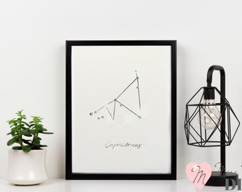 Crystal Zodiac Horoscoop Constellation Metal Foil Print Beste Vriend