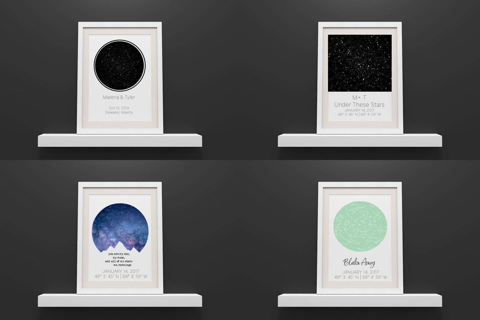 Custom Star Map | Night Sky Print | Custom Star Chart | Night Stars ...