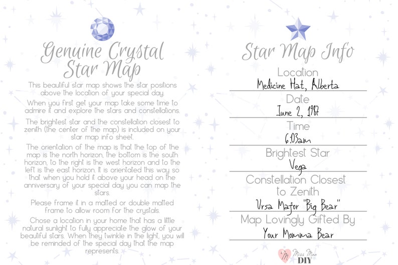 Crystal Star Map Crystal Anniversary 15 Year Anniversary Gift Metal Foil Custom Constellation Crystal Anniversary Gift for Husband Him image 3