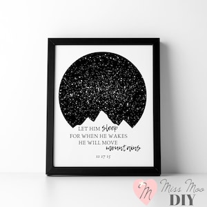 Décoration de chambre d'enfant pour chambre d'enfant montagne, laissez-la dormir, laissez-le dormir