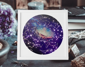 Unique Crystal Gift Star Map Crystal Star Map 15th Wedding Anniversary Watercolour Galaxy Color Background Gift for Husband Baby Shower