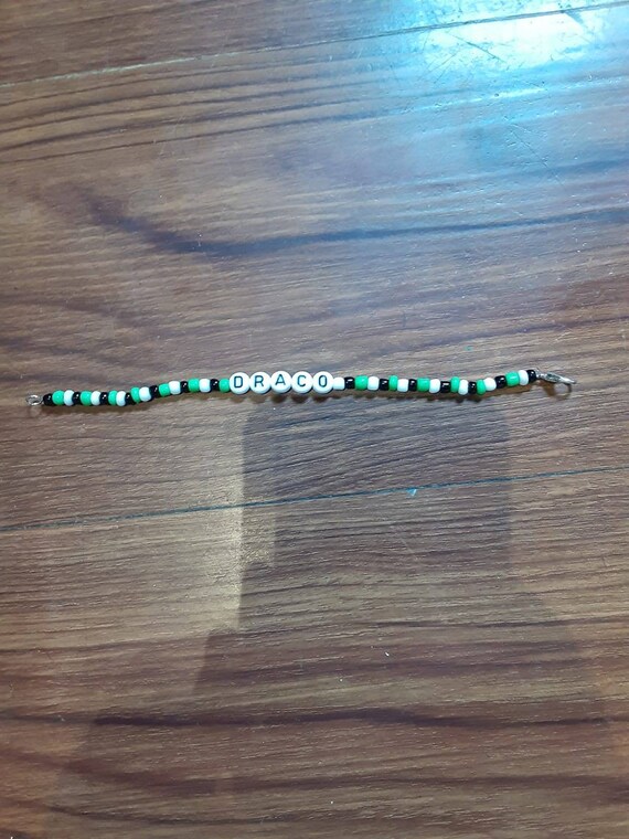 Draco Malfoy Inspired Beaded Bracelet Etsy Australia