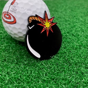 Hitting Bombs Golf Ball Marker | golf gift accessory