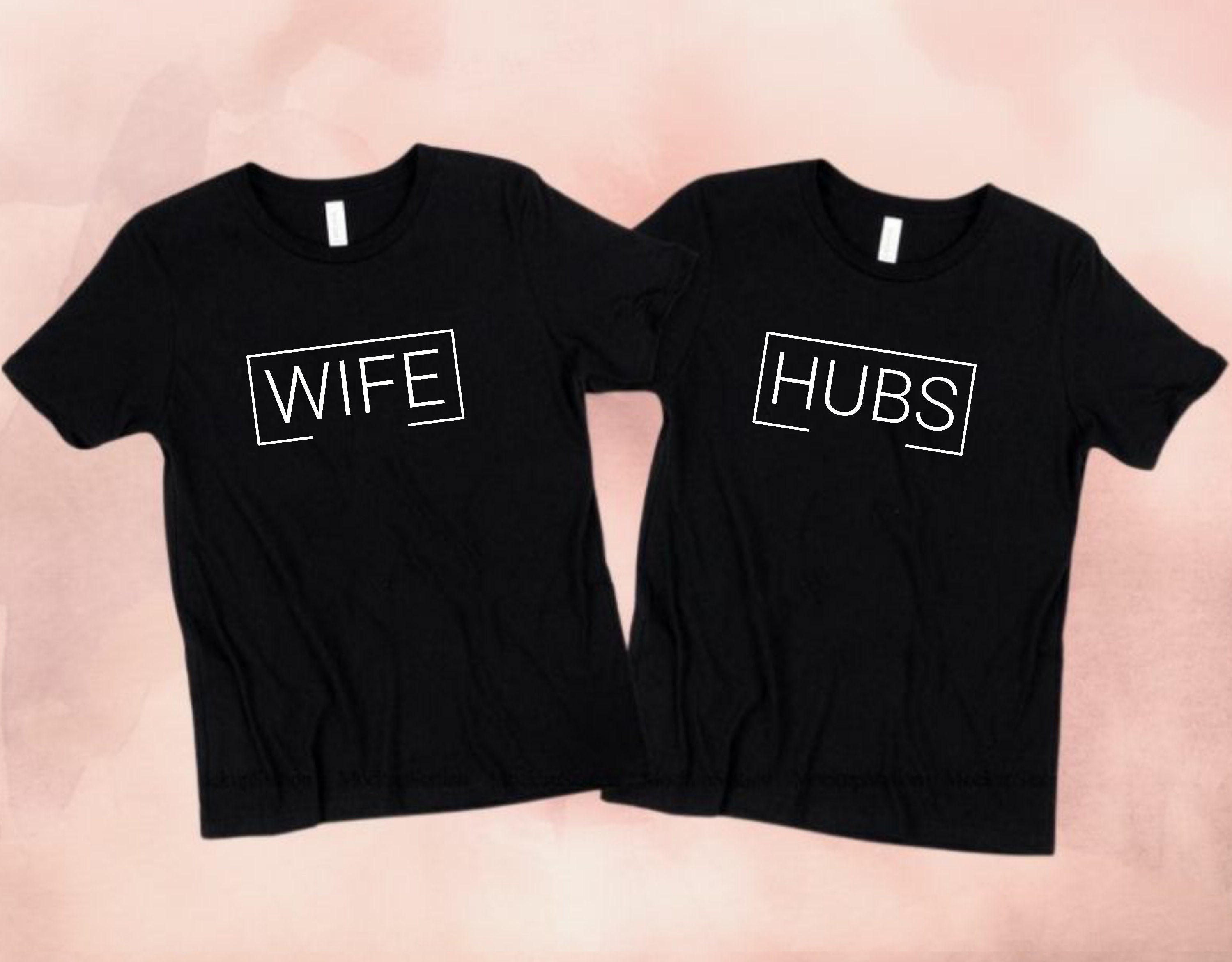 Wife Hubs Shirts Wife & Hubs Shirt Set Bride Groom Shirts Etsy