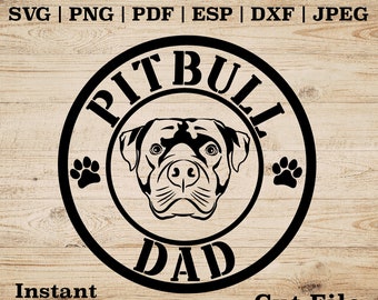 Download Pitbull Dad Svg Etsy