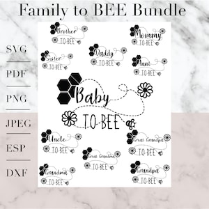 Famille à bee Bundle Svg, Bee Svg, Bee Bundle Svg, Family Svg, Maternity Svg, Baby Announcement Svg, Baby Shower Svg, Baby Svg, bumble bee