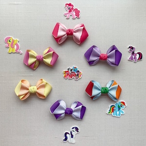 Cartoon Character Inspired Hair Bow | My little pony Hair Clip | My little Pony Bow | Toddler Hair Clip | Hair Bows |