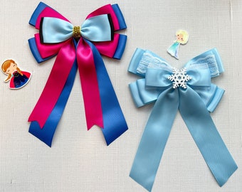 Disney Princess Inspired Hair Bow Clip, Girls Hair Bows, Character Inspired Hair Accessory, Girls Gift, Girls Hair Accessory, Princess Bow