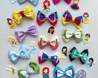 Disney Princess Bow | Disney Princess Inspired Hair Bow | Toddler Bow | Baby Bow | Princess Bow | Girl Hair Clip |