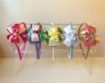 Diadema de lazo de princesa Disney hecha a mano / Diadema de disfraz