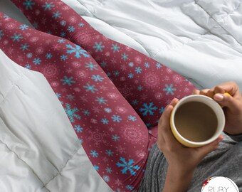 Snowflake Print Pattern Women Leggings
